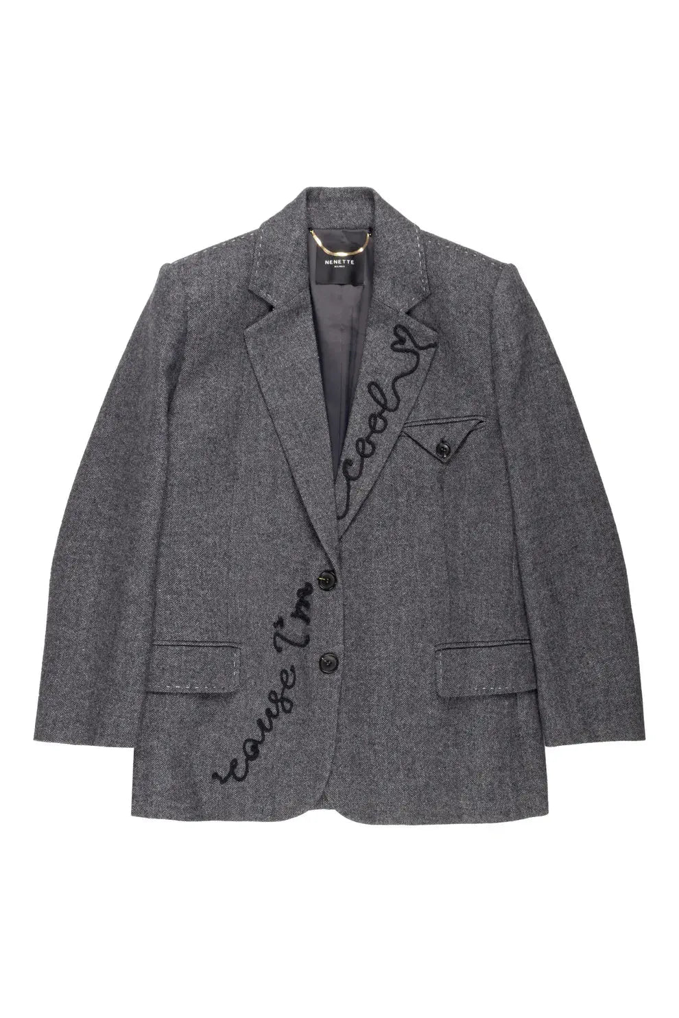 Nenette Blazer in maschile resca e ricamo Basty  AI25 Nenette