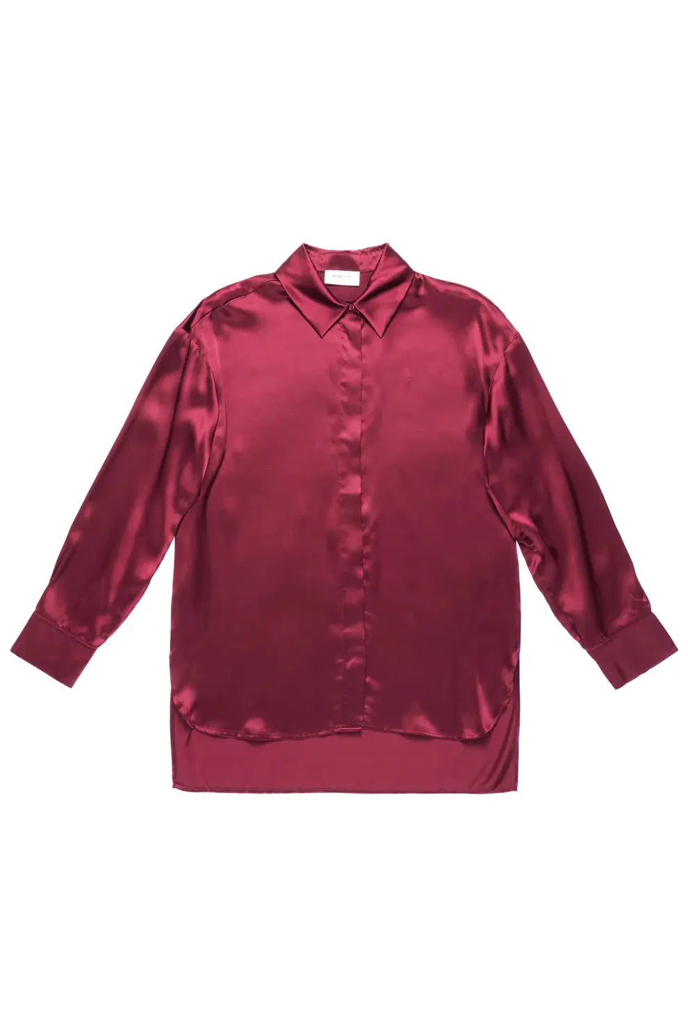 Nenette Camicia over in tessuto raso di seta Falco AI25 Nenette