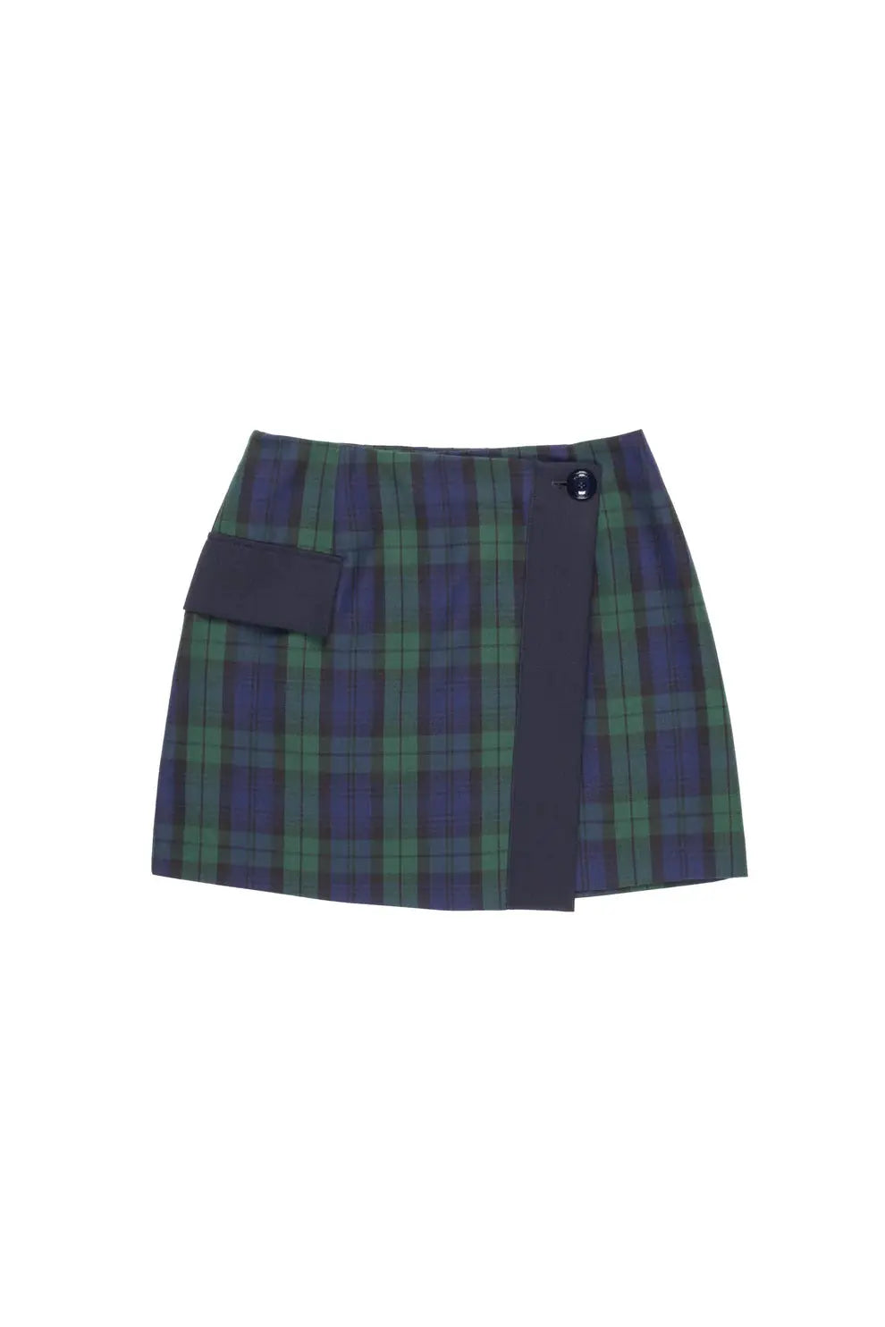 Nenette Gonna mini tessuto tartan e fresco lana Ginko  AI25 Nenette