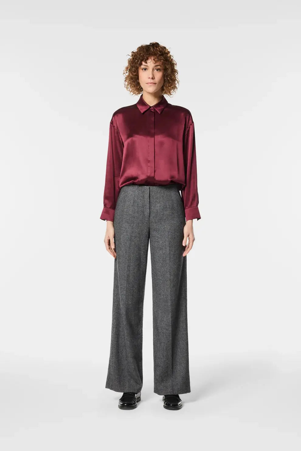 Nenette Pantalone gamba dritta tessuto maschile resca Elien AI25 Nenette