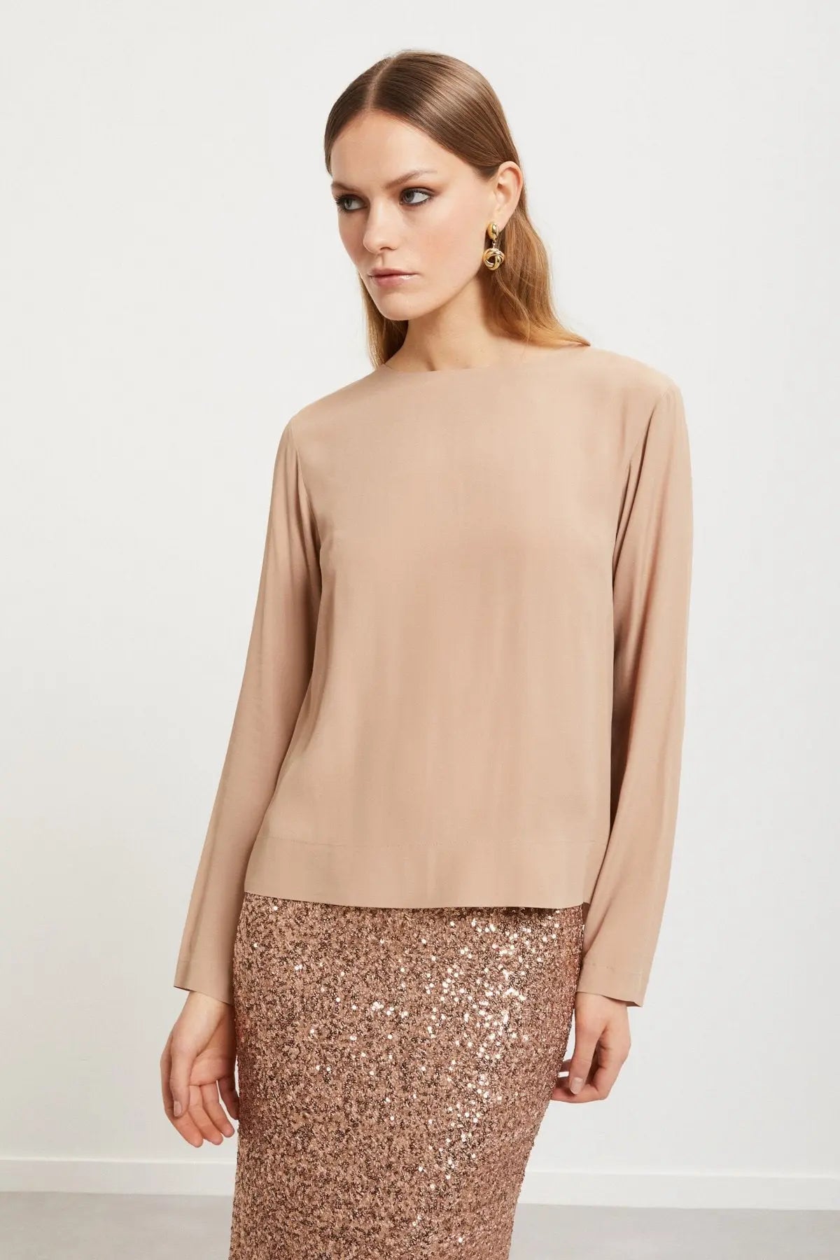 Ottod'Ame Blusa fluida con bottoni gioiello mod. DC5186  AI25 Ottod'Ame