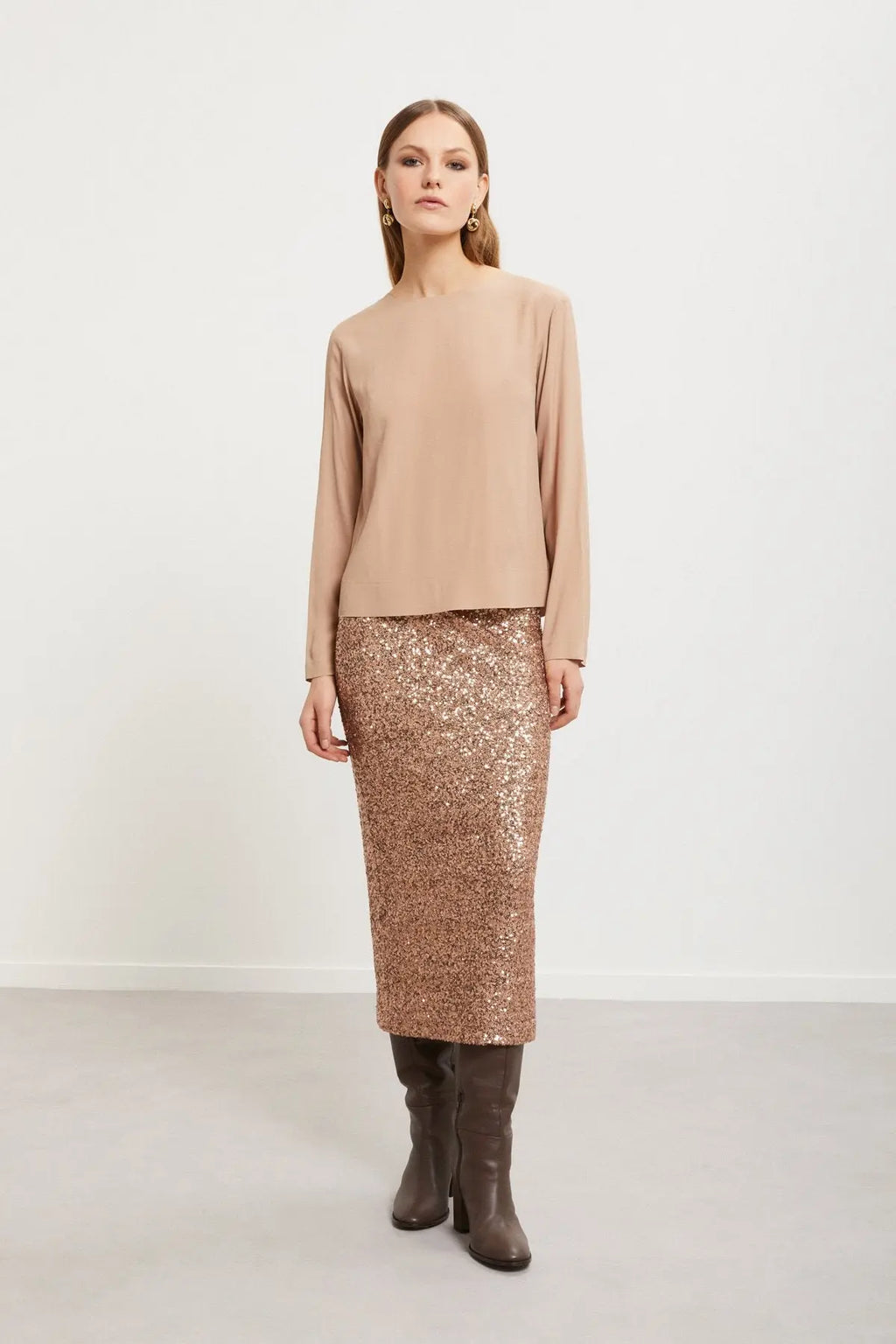 Ottod'Ame Blusa fluida con bottoni gioiello mod. DC5186  AI25 Ottod'Ame