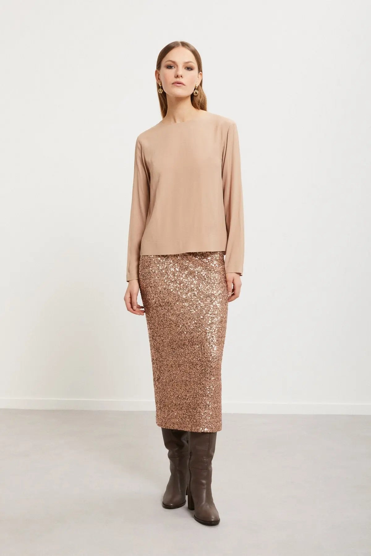 Ottod'Ame Blusa fluida con bottoni gioiello mod. DC5186  AI25 Ottod'Ame