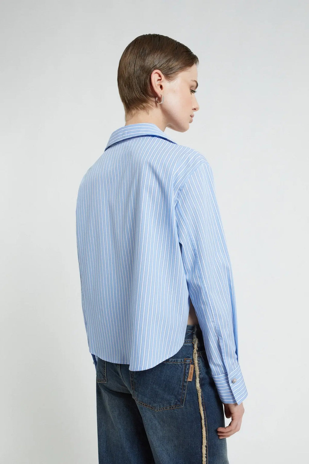 Ottod'Ame Camicia cropped in cotone DC5158 AI25 Ottod'Ame