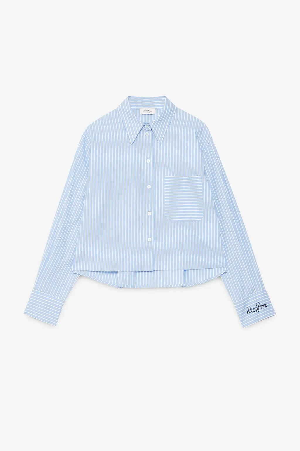 Ottod'Ame Camicia cropped in cotone DC5158 AI25 Ottod'Ame