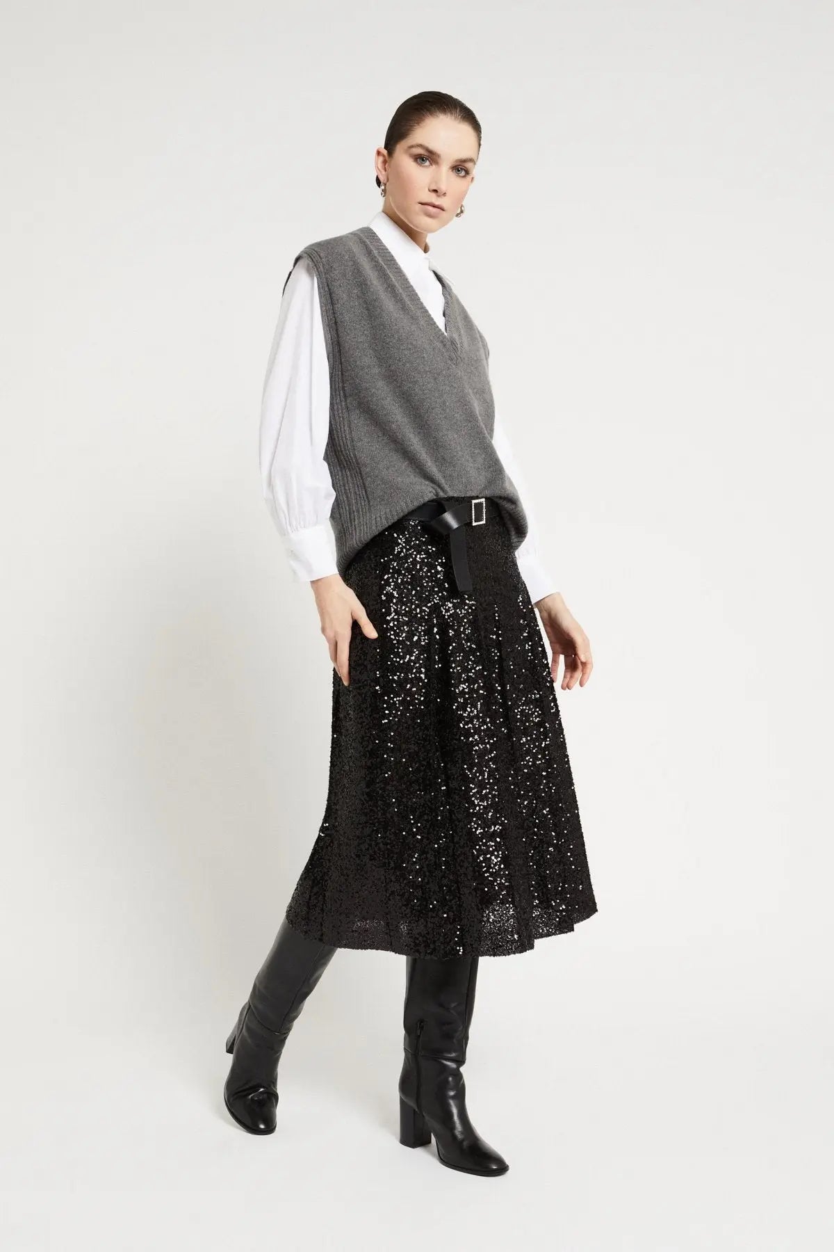 Ottod'Ame Gonna midi con paillettes mod. TN6244  AI25 Ottod'Ame
