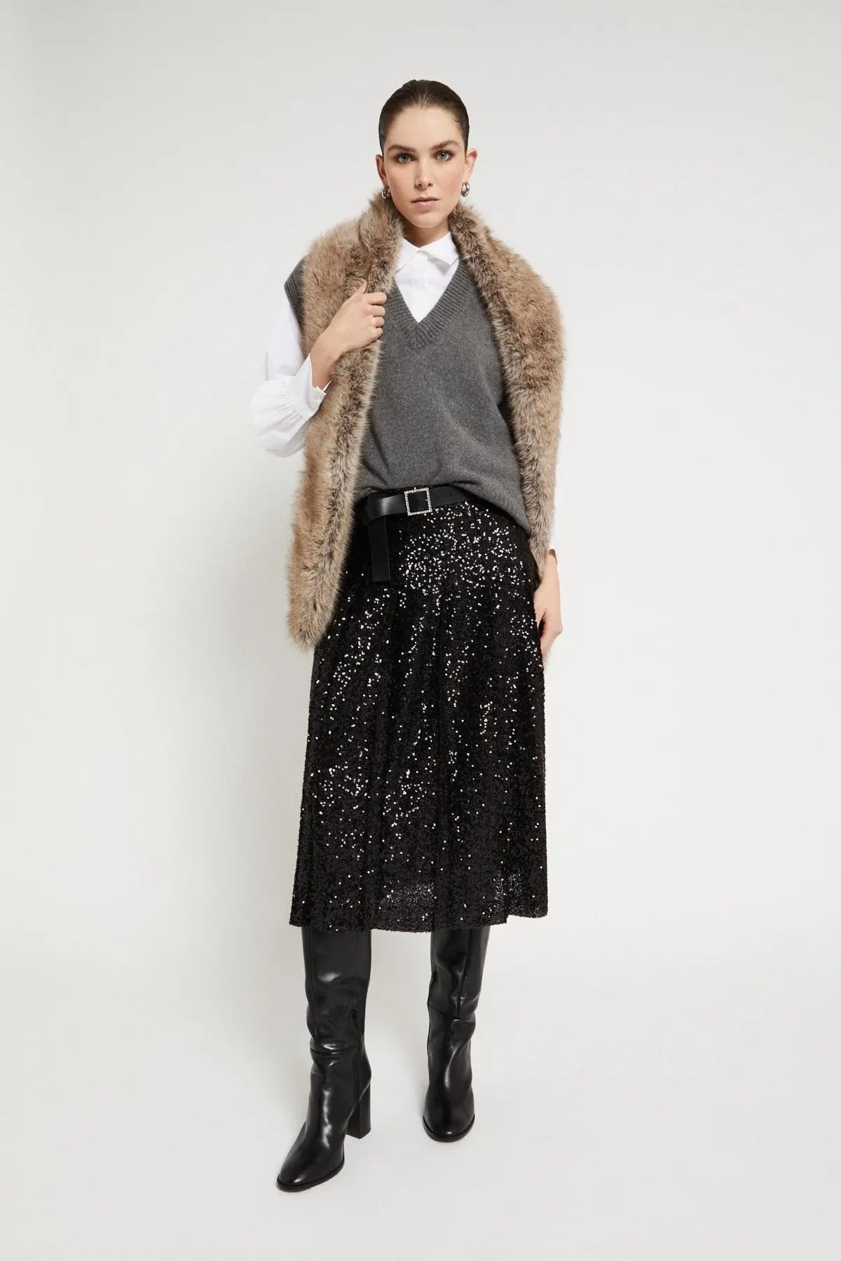 Ottod'Ame Gonna midi con paillettes mod. TN6244  AI25 Ottod'Ame