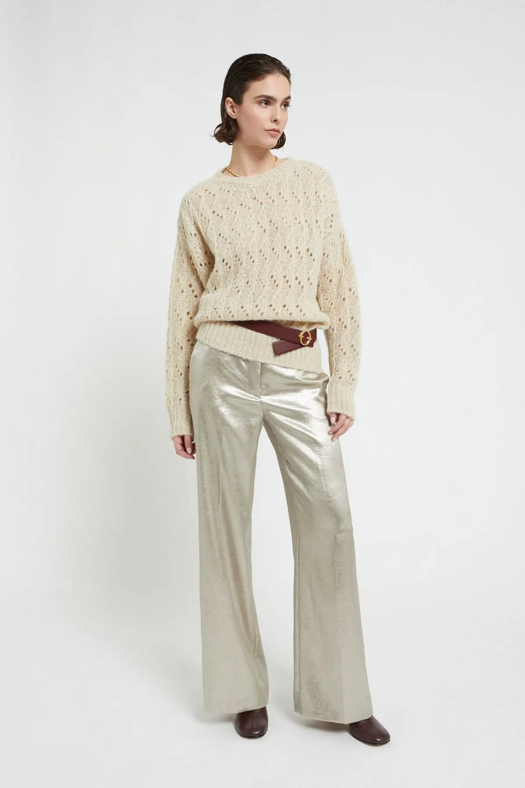 Ottod'Ame Maglia traforata con filato lurex mod. DK9245 AI25 Ottod'Ame