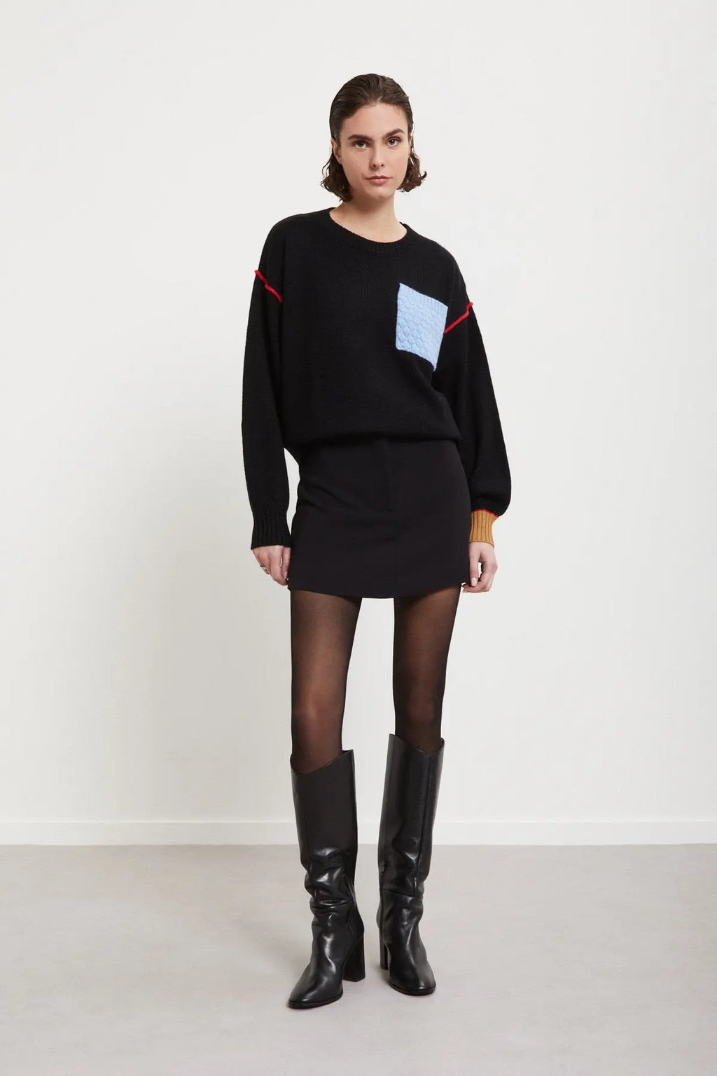 Ottod'Ame Maglione con dettagli a contrasto mod. DK9222 AI25 Ottod'Ame