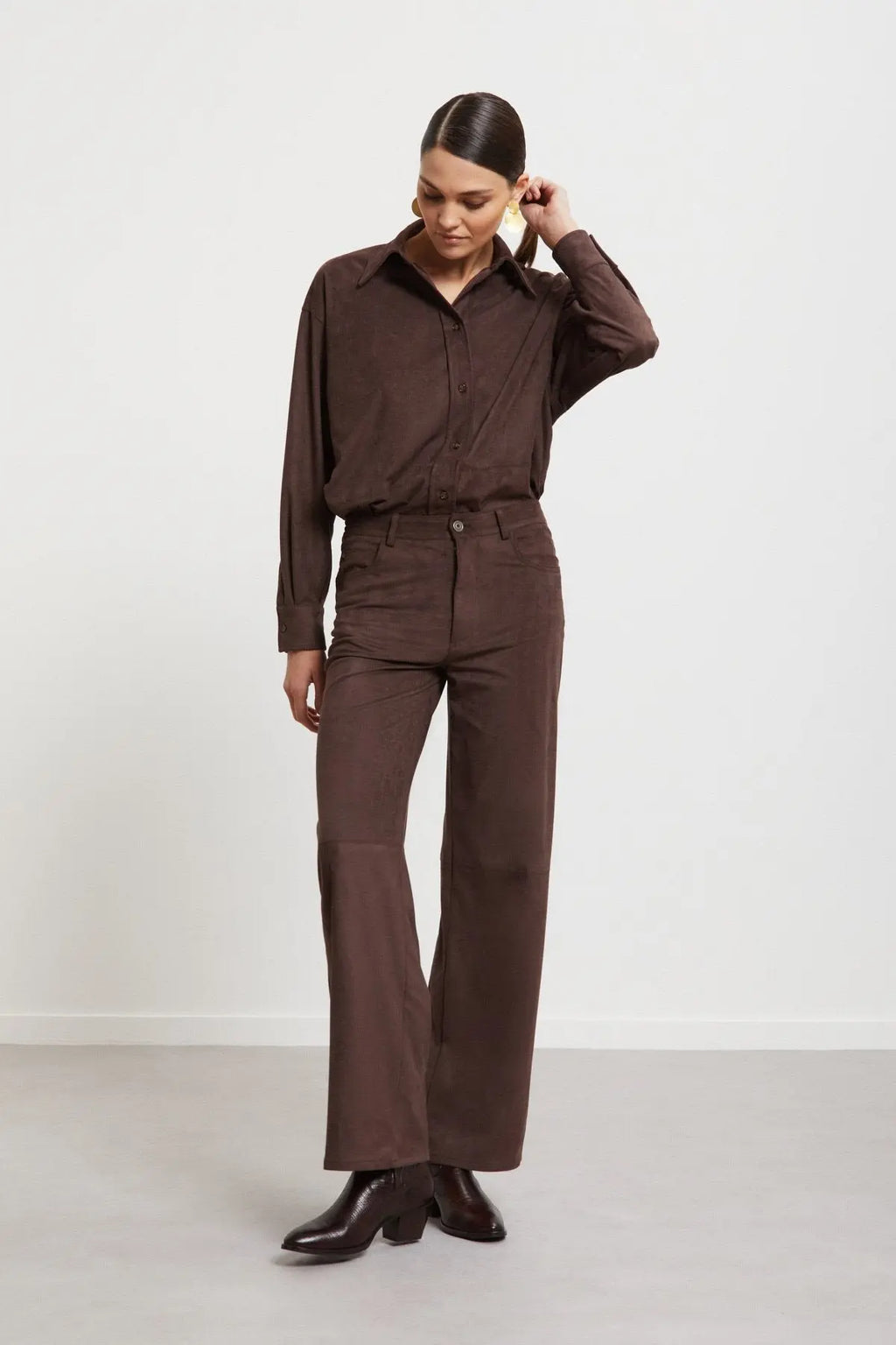 Ottod'Ame Pantalone dritto effetto suede mod. DP9861 AI25 Ottod'Ame