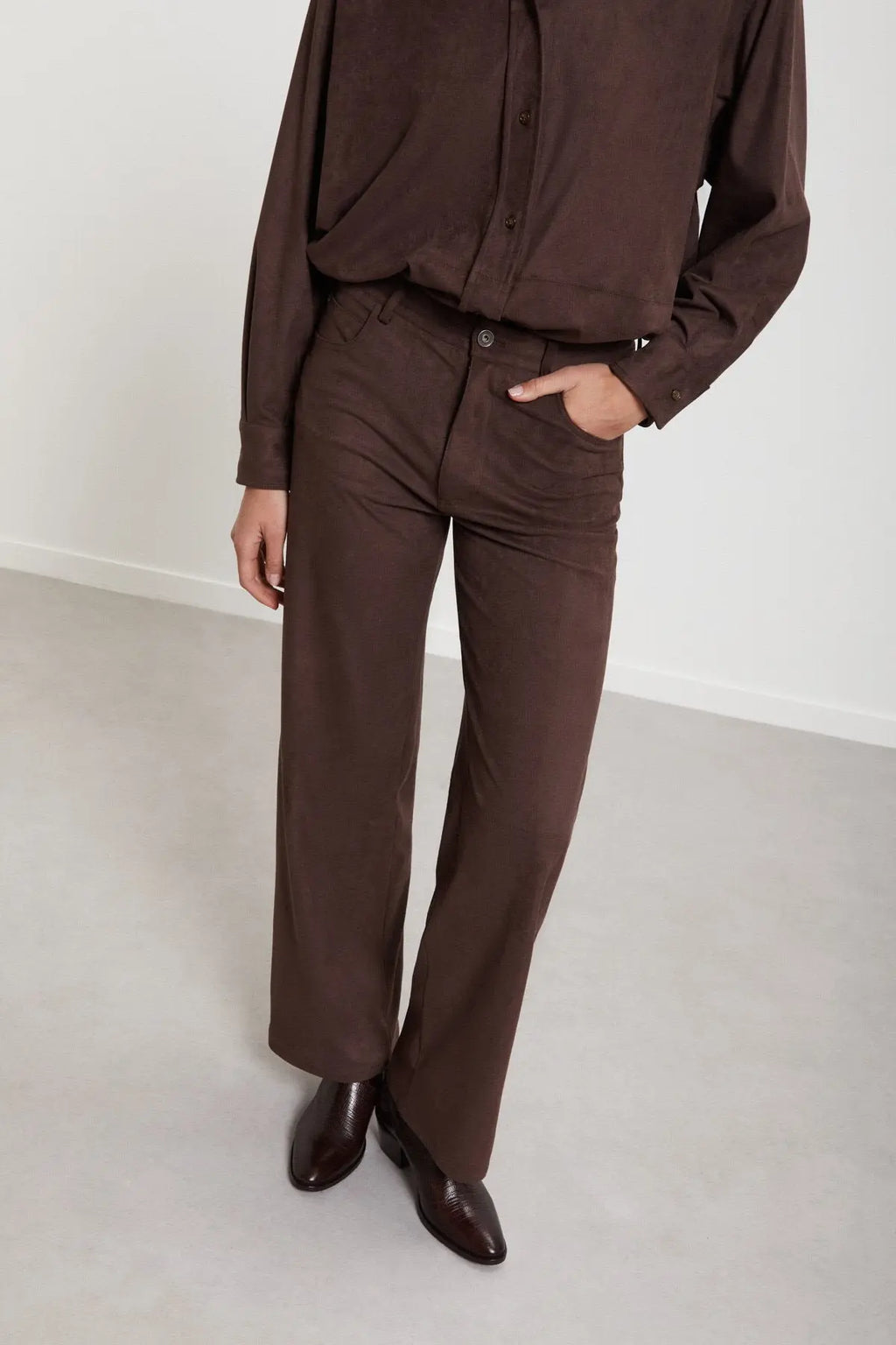 Ottod'Ame Pantalone dritto effetto suede mod. DP9861 AI25 Ottod'Ame