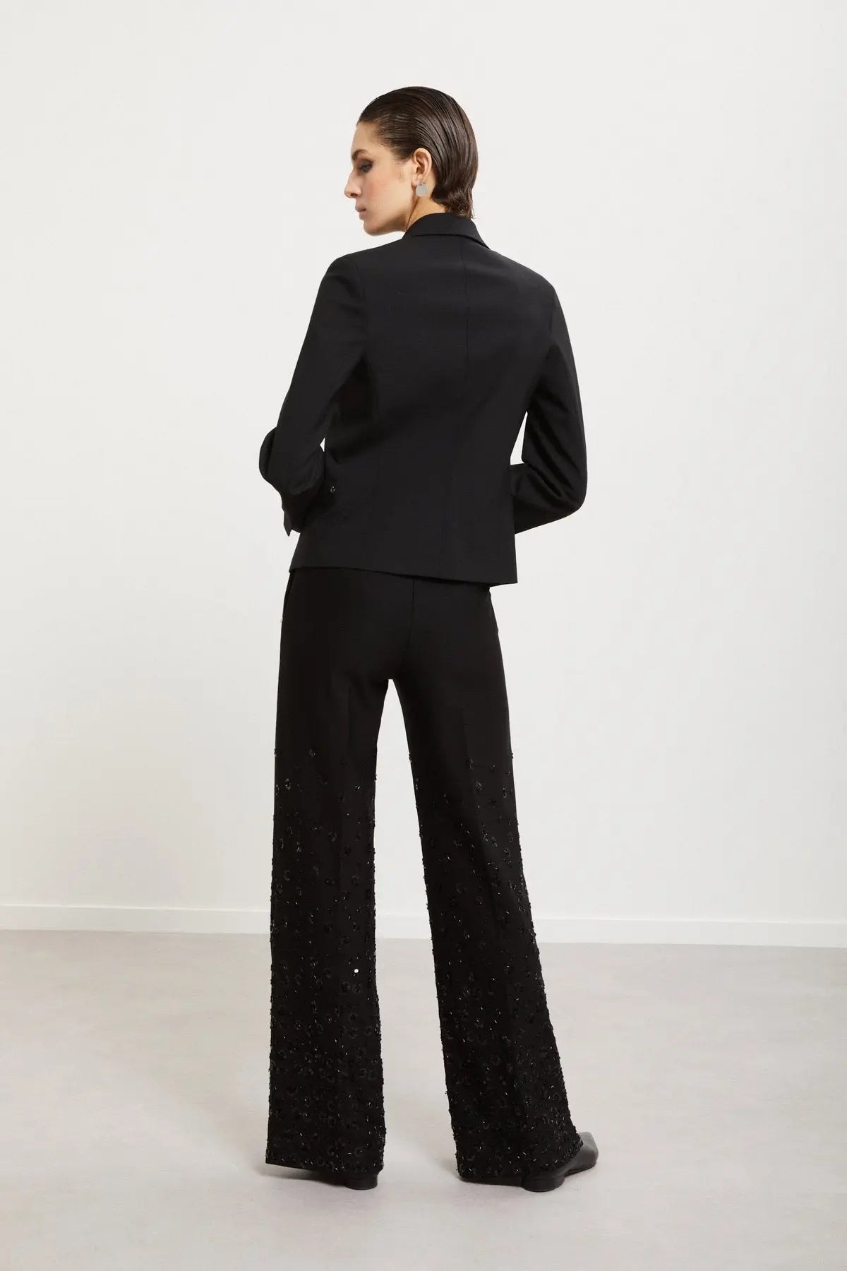 Ottod'Ame Pantalone palazzo con paillettes mod TP9927 AI25 Ottod'Ame