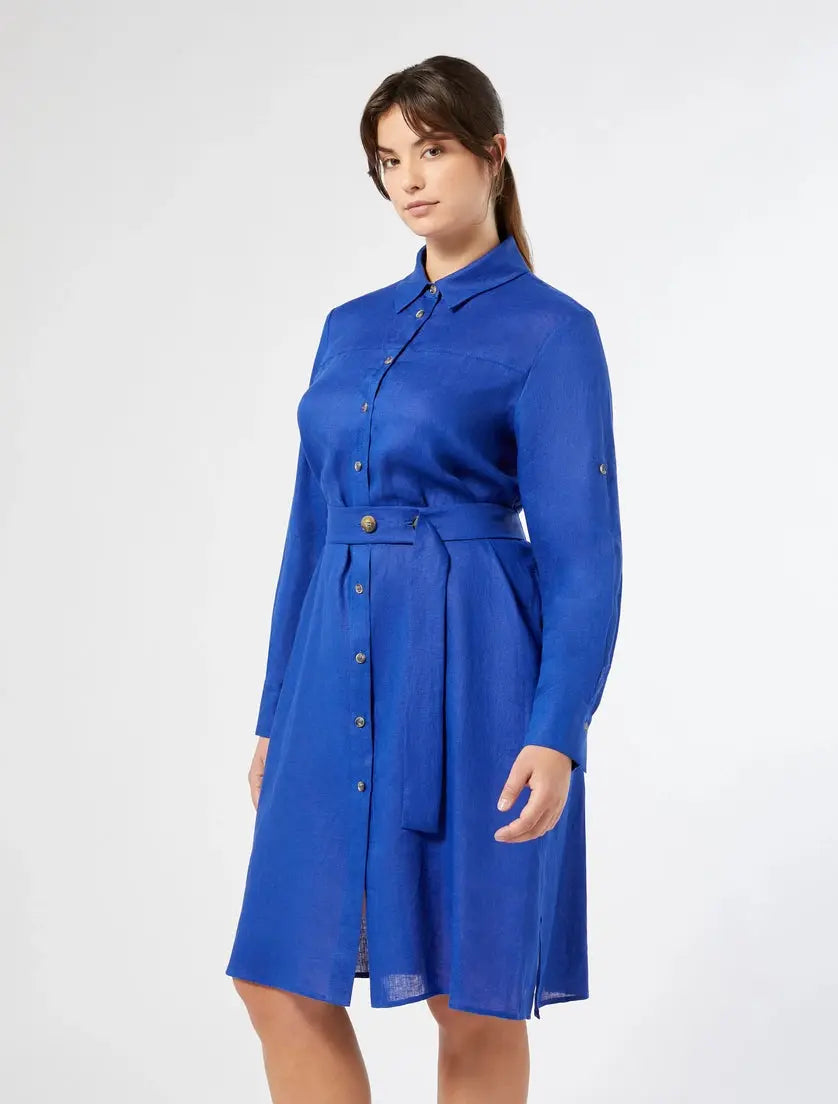 Persona by Marina Rinaldi Abito chemisier in lino Pedale PE25 image 0