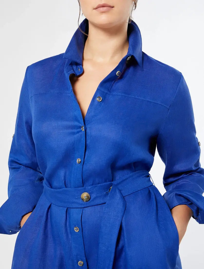 Persona by Marina Rinaldi Abito chemisier in lino Pedale PE25 image 1