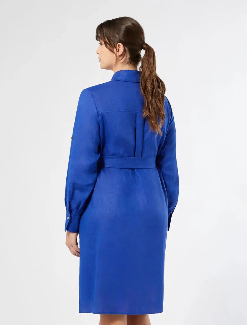 Persona by Marina Rinaldi Abito chemisier in lino Pedale PE25 image 2