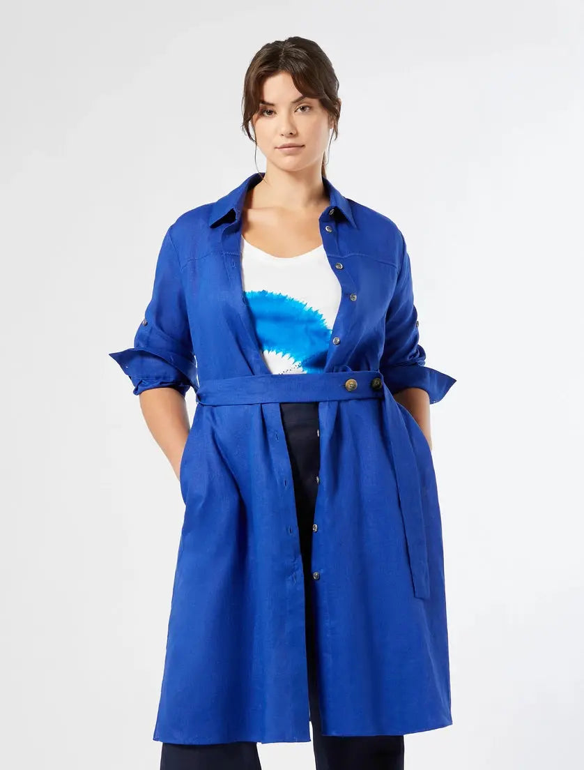 Persona by Marina Rinaldi Abito chemisier in lino Pedale PE25 image 3