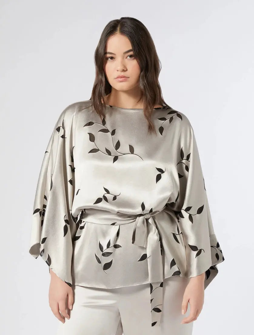 Persona by Marina Rinaldi Blusa in raso dévoré Memore AI25 image 1