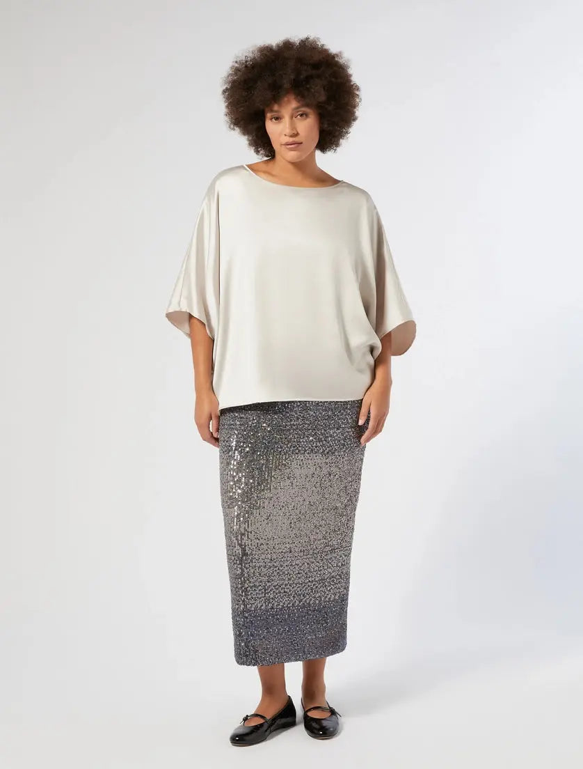 Persona by Marina Rinaldi Casacca a poncho in raso Platani AI25 image 1