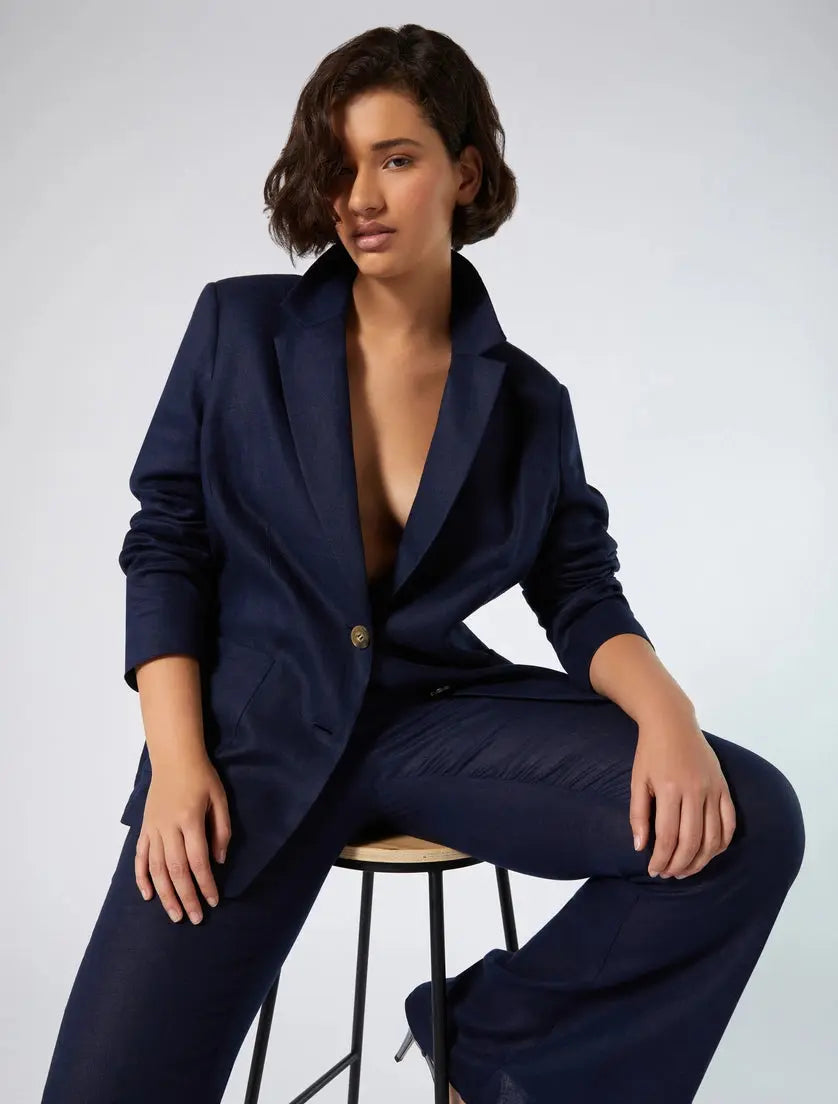 Persona by Marina Rinaldi Giacca blazer in lino Labile PE25 image 0