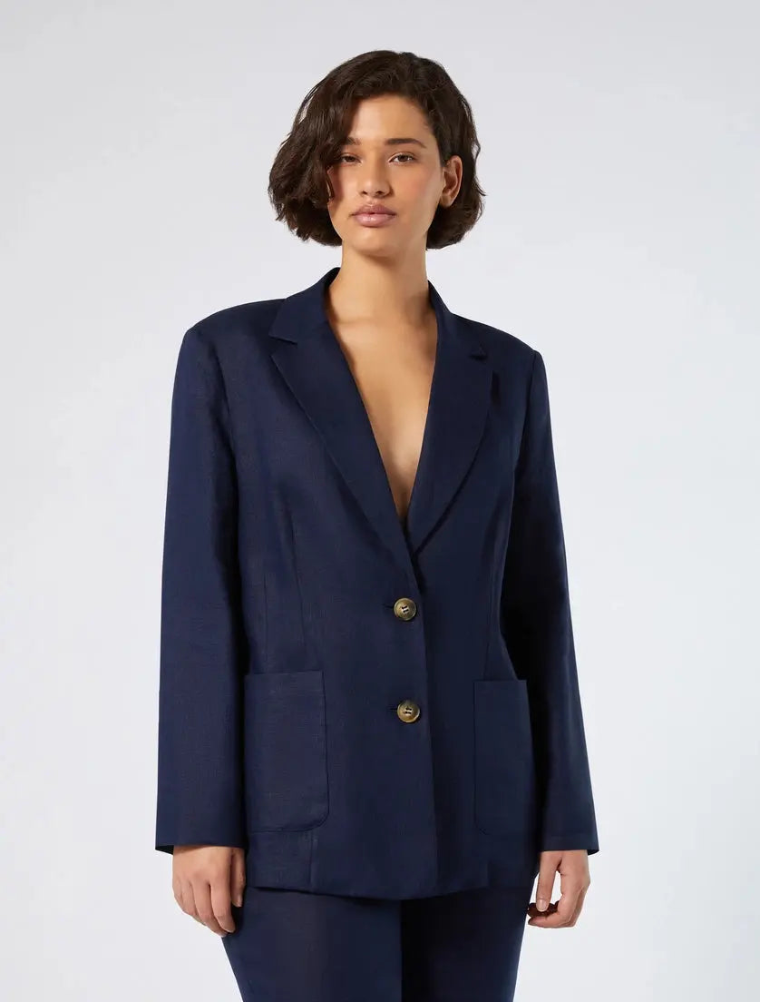 Persona by Marina Rinaldi Giacca blazer in lino Labile PE25 image 1