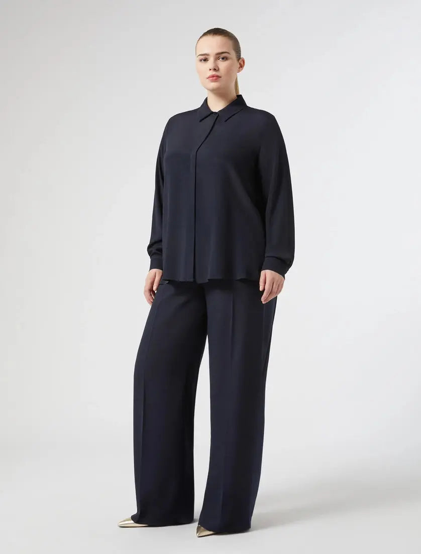 Persona by Marina Rinaldi Pantaloni in crêpe envers satin Calabra PE25 image 0