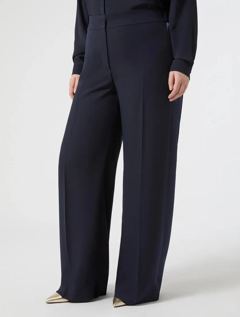 Persona by Marina Rinaldi Pantaloni in crêpe envers satin Calabra PE25 image 1