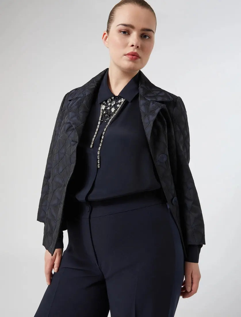 Persona by Marina Rinaldi Pantaloni in crêpe envers satin Calabra PE25 image 3