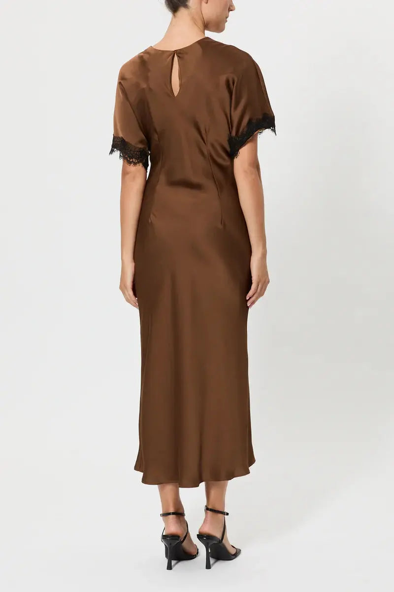 Pink Memories Abito in viscosa  con dettagli in pizzo mod 11915 AI25 Pink Memories