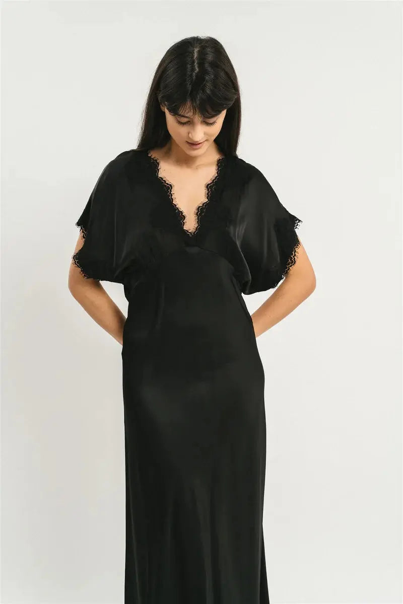 Pink Memories Abito mezze maniche con pizzo Emilia  AI25 Pink Memories