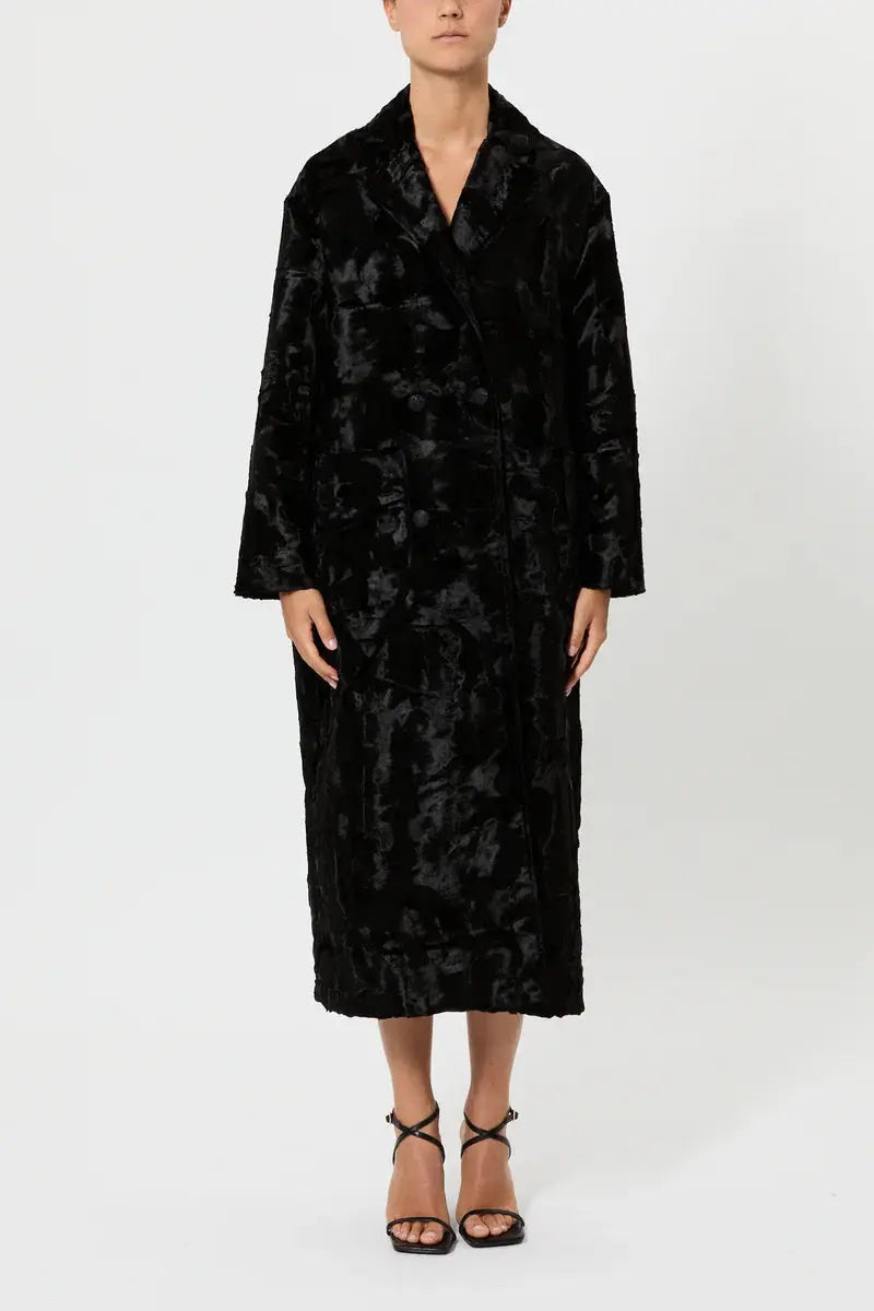 Pink Memories Cappotto effetto astrakan mod 11988 AI25 Pink Memories