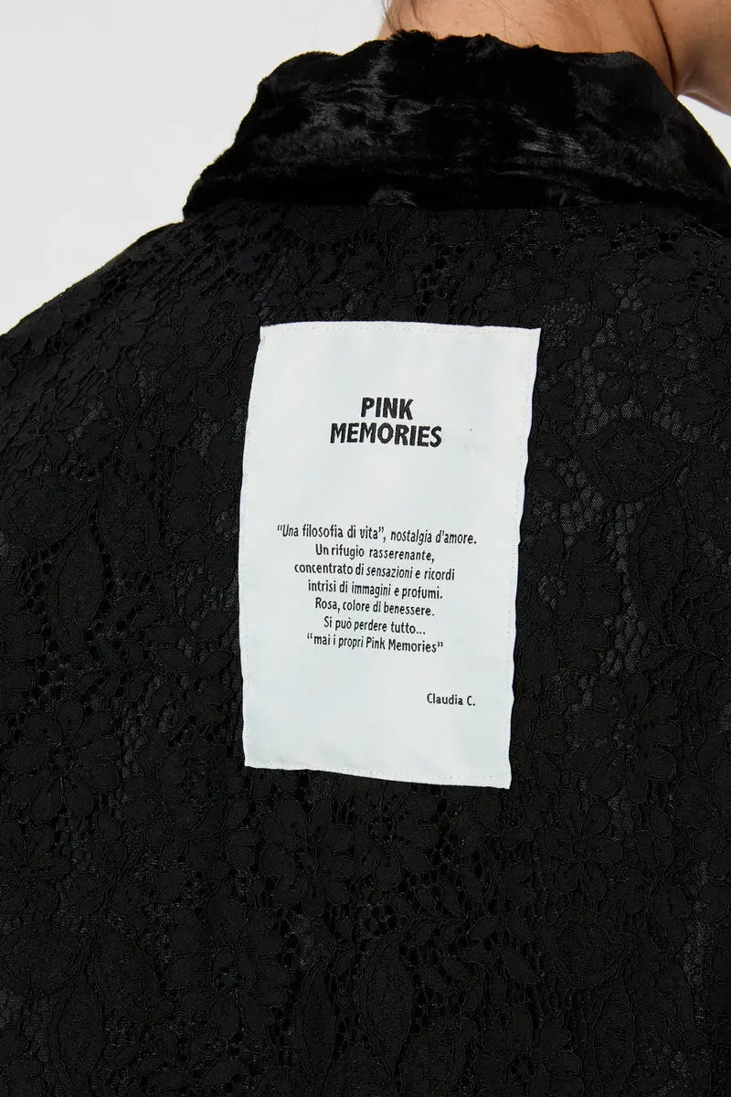 Pink Memories Cappotto effetto astrakan mod 11988 AI25 Pink Memories