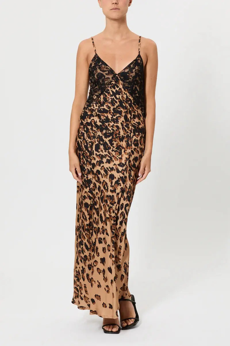 Pink Memories Slip dress fantasia animalier con pizzo mod 11945 AI25 Pink Memories
