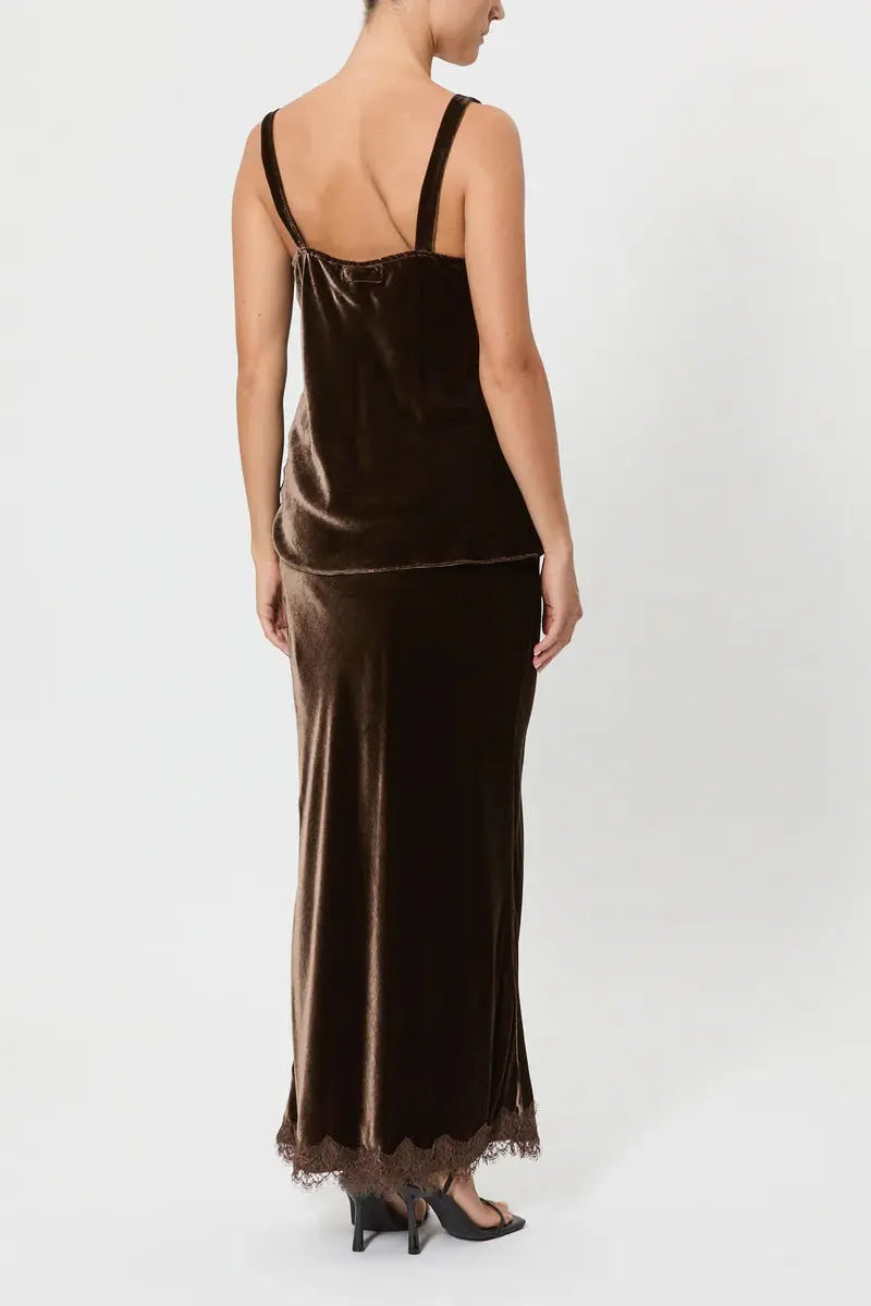 Pink Memories Top in velluto con pizzo mod 11935 AI25 Pink Memories