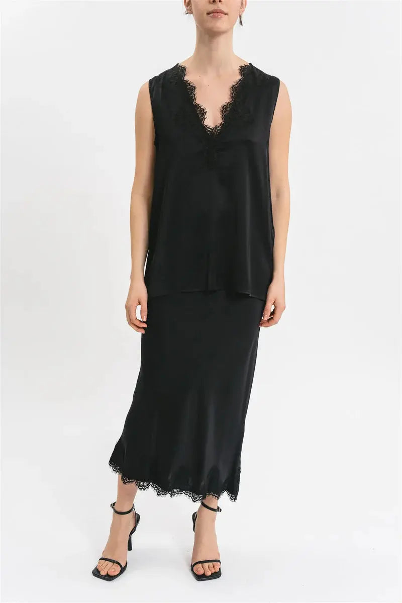 Pink Memories Top spalla larga con pizzo Maria AI25 Pink Memories