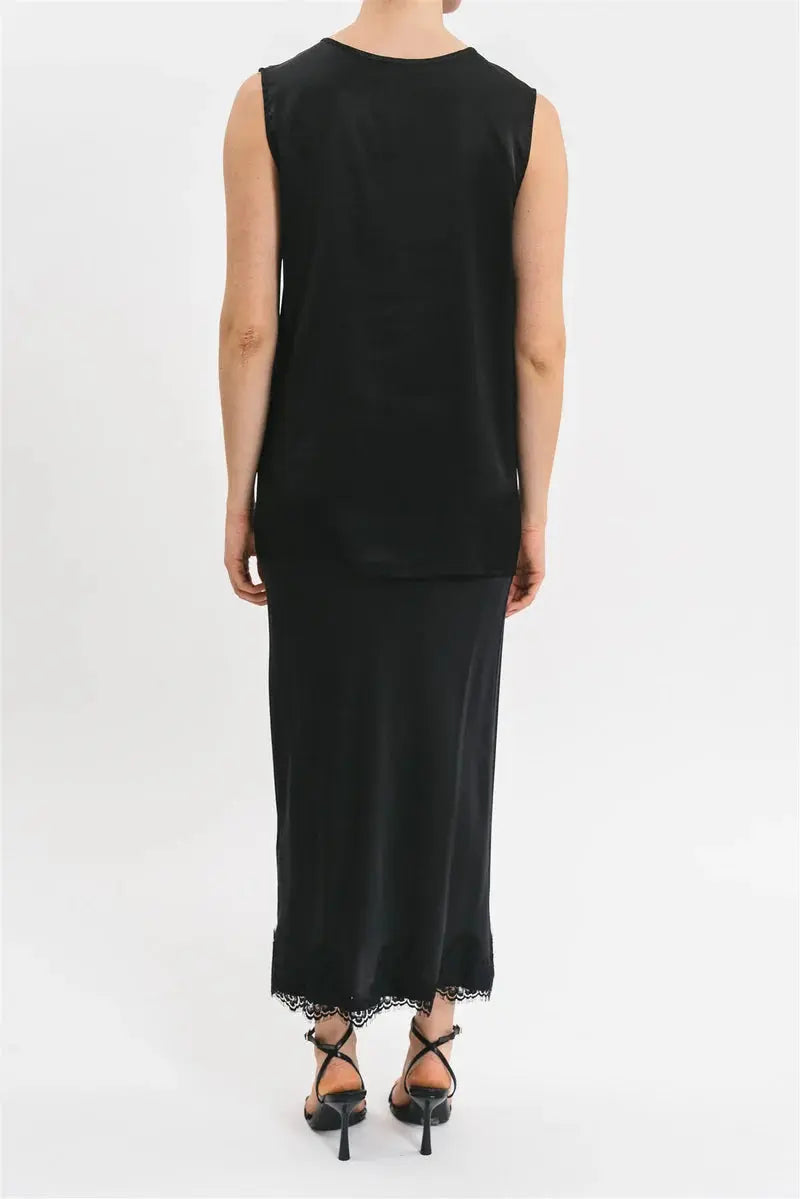 Pink Memories Top spalla larga con pizzo Maria AI25 Pink Memories