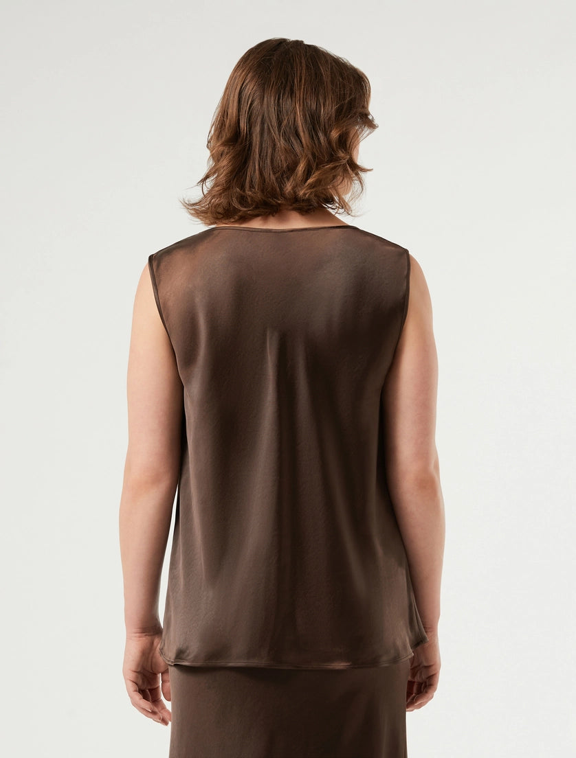 Persona Marina Rinaldi Top in raso con scollo drappeggiato PMRQuiete PE26 Persona by Marina Rinaldi