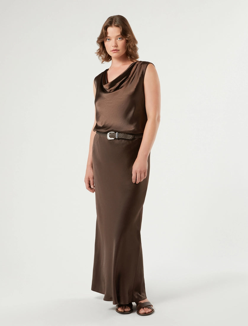 Persona Marina Rinaldi Top in raso con scollo drappeggiato PMRQuiete PE26 Persona by Marina Rinaldi