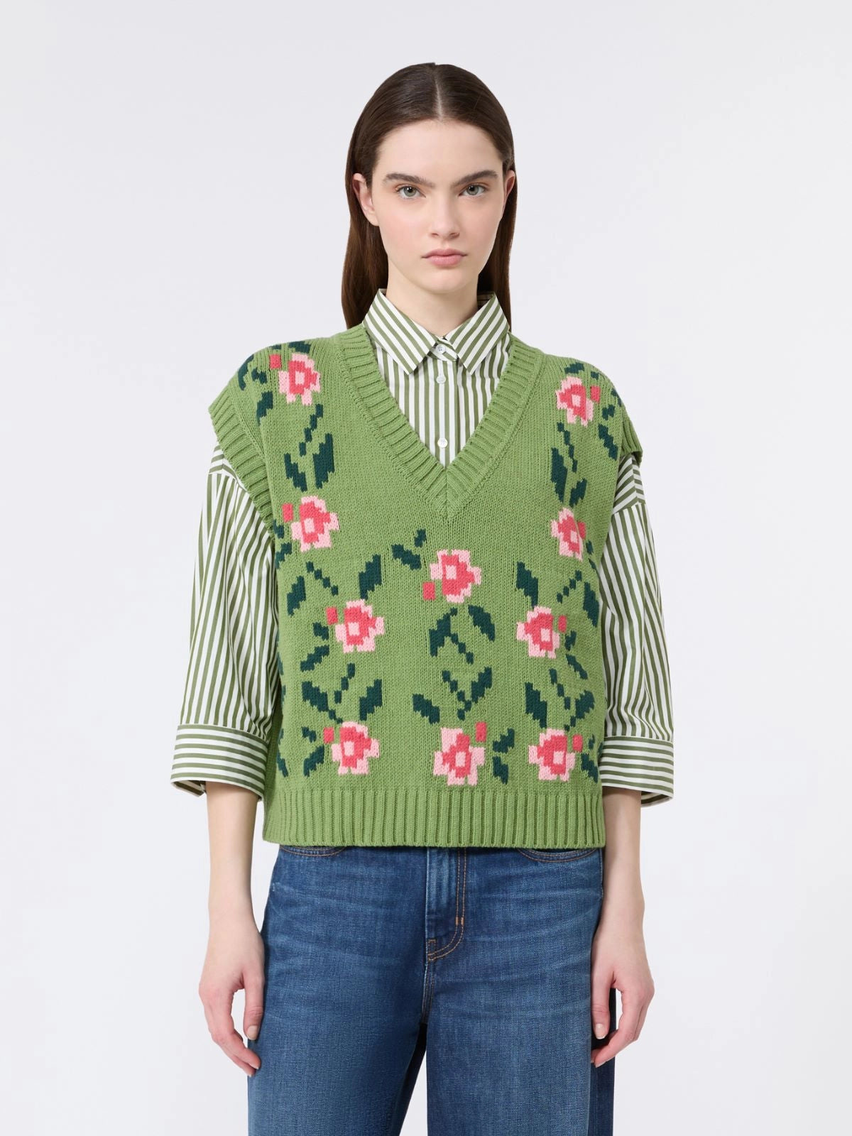 Weekend Max Mara Gilet in misto cotone intarsiato WKDAlamaro AI26 WeekendMaxMara