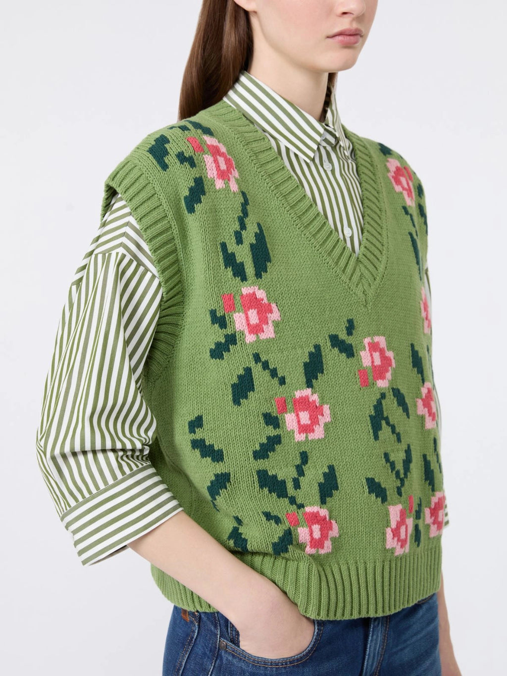 Weekend Max Mara Gilet in misto cotone intarsiato WKDAlamaro AI26 WeekendMaxMara