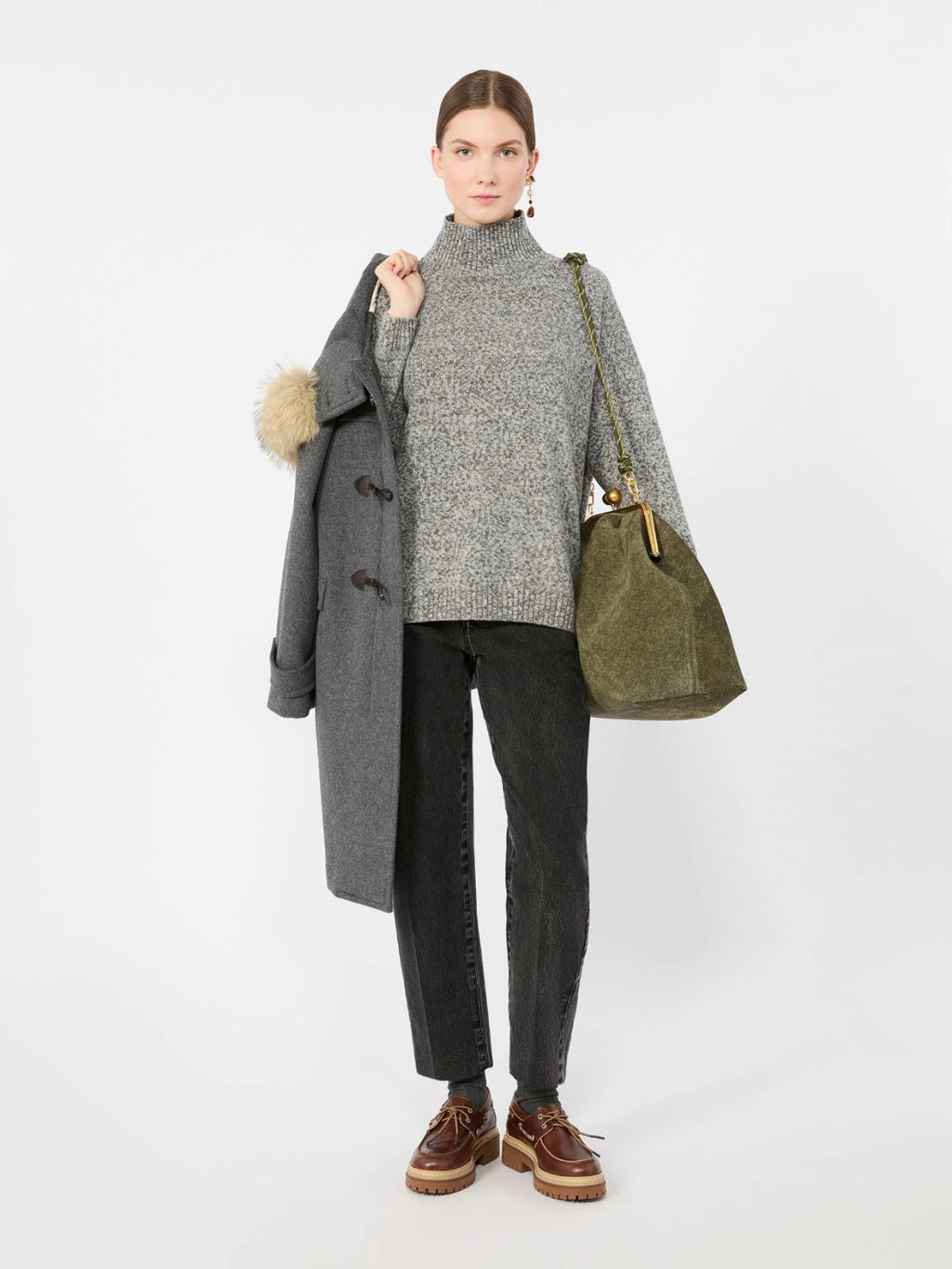 Weekend Max Mara Maglia dolcevita in filato di lana WKDBorgia, grigio medio  AI26 WeekendMaxMara