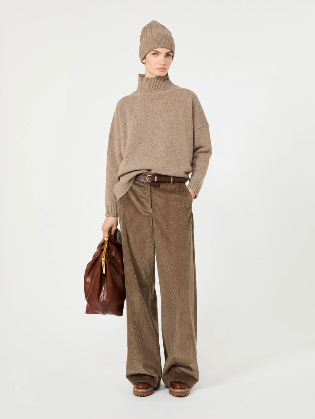 Weekend Max Mara Maglia dolcevita in filato di lana WKDBorgia, nocciola  AI26 WeekendMaxMara