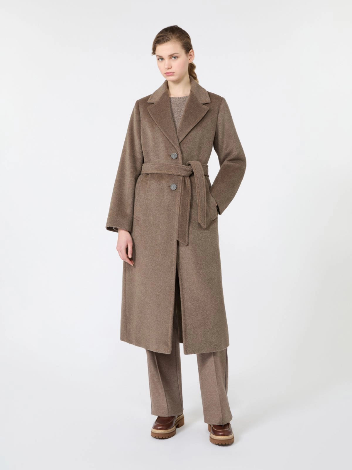 Weekend Max Mara Cappotto lungo in orsetto di lana e alpaca WKDBronte AI26 WeekendMaxMara