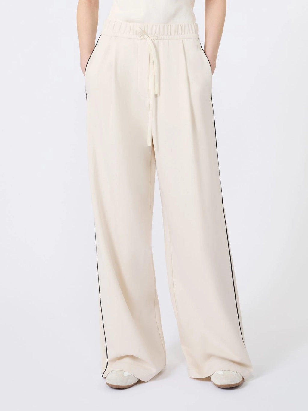 Weekend Max Mara Pantalone ampio in jersey Milano WKDGodezia, avorio AI26 WeekendMaxMara