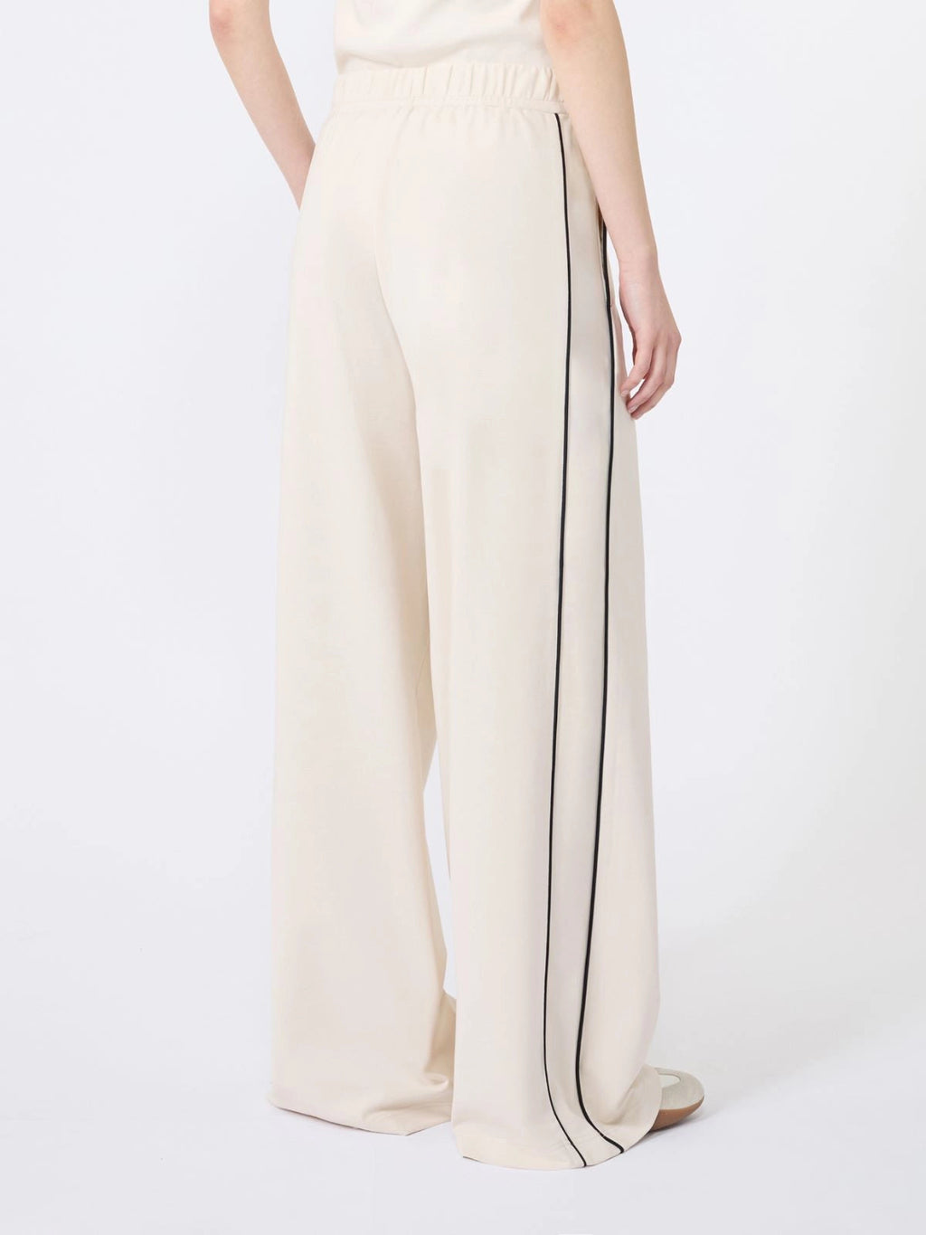 Weekend Max Mara Pantalone ampio in jersey Milano WKDGodezia, avorio AI26 WeekendMaxMara