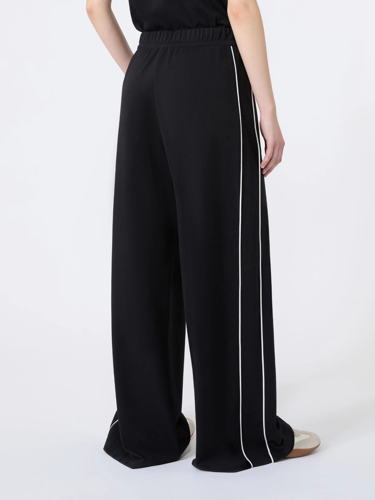 Weekend Max Mara Pantalone ampio in jersey Milano WKDGodezia, nero  AI26 WeekendMaxMara