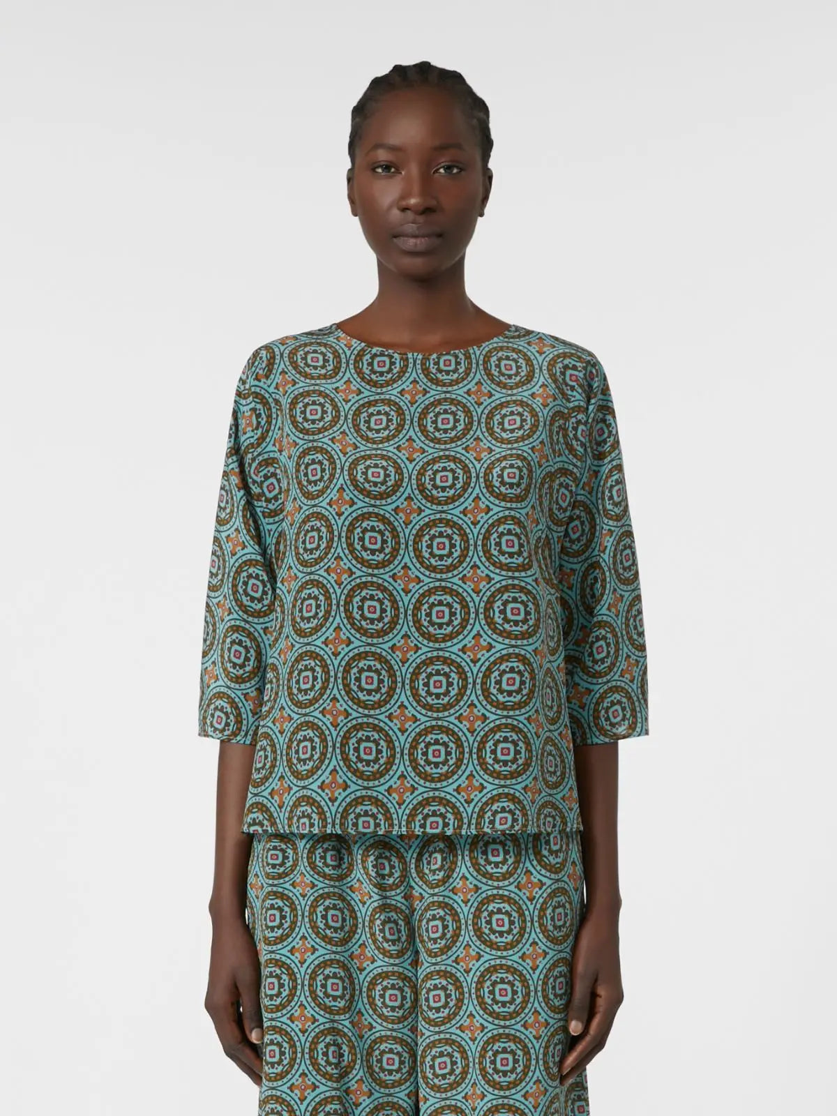 Weekend Max Mara Blusa girocollo in crêpe de Chine di setaAdone AI25 image 1
