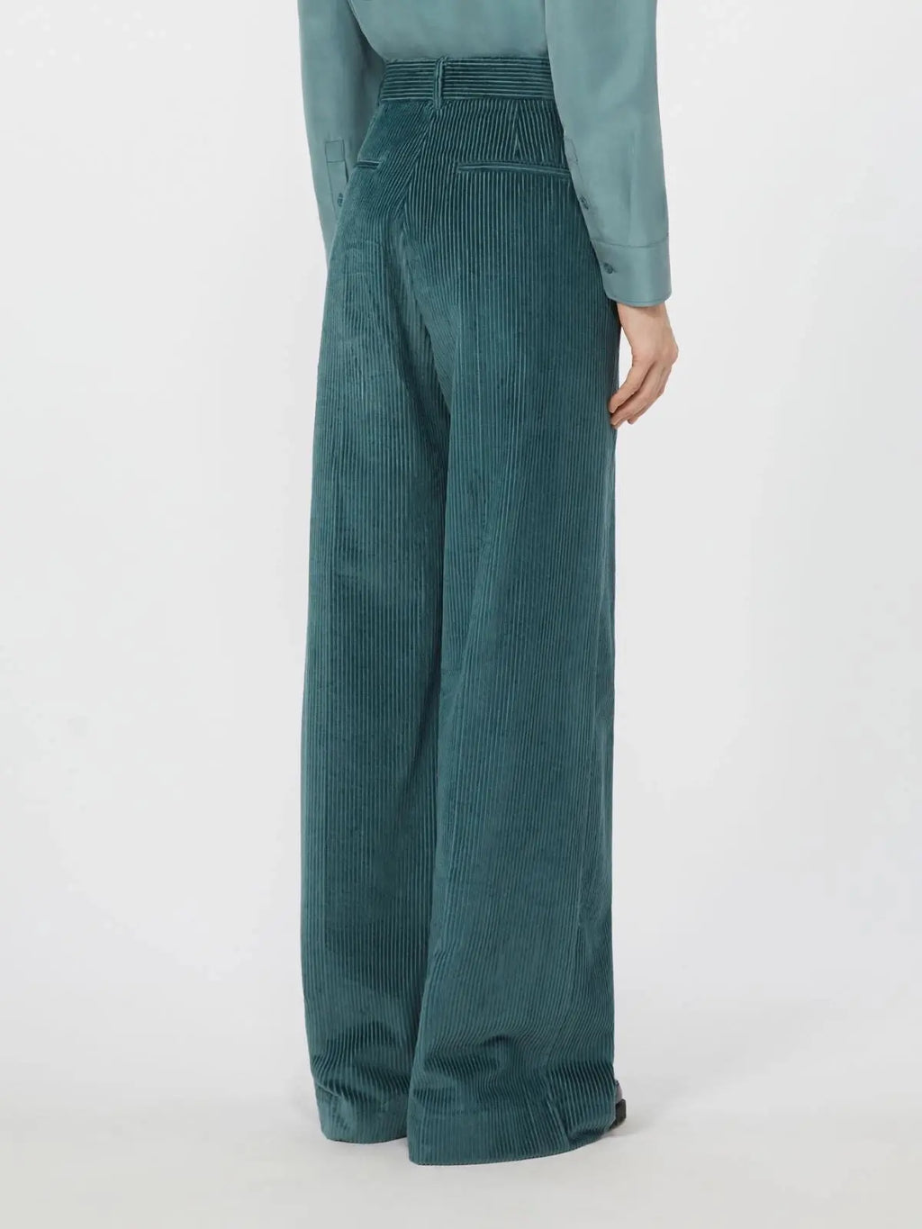 Weekend Max Mara Pantalone ampio in velluto a coste, petrolio Tania AI25 WeekendMaxMara