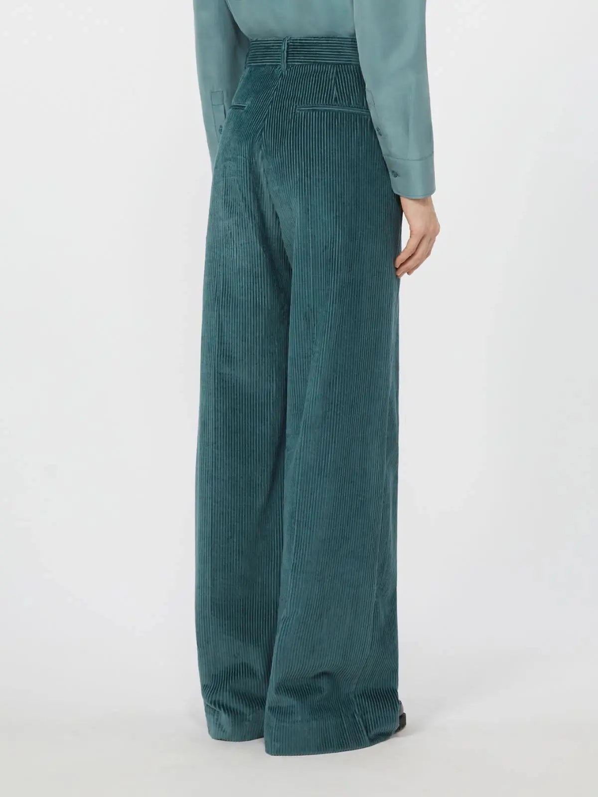 Weekend Max Mara Pantalone ampio in velluto a coste, petrolio Tania AI25 WeekendMaxMara