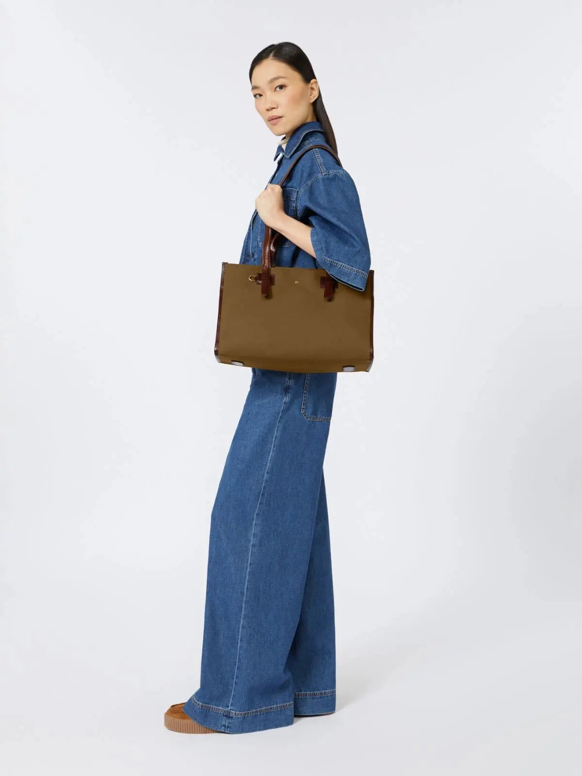 Weekend Max Mara Shopping bag in cotone e pelle Gianna AI25 WeekendMaxMara