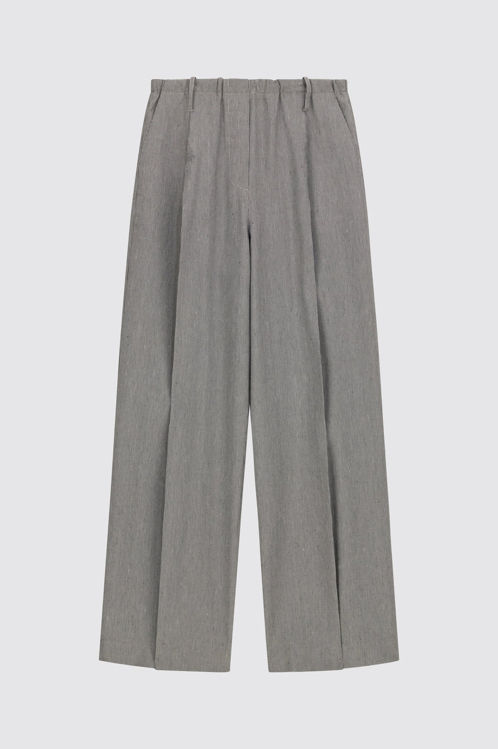 Liviana Conti Pantalone palazzo in micro pied de poule misto lino Arthur mod F6SP29 PE26 Liviana Conti